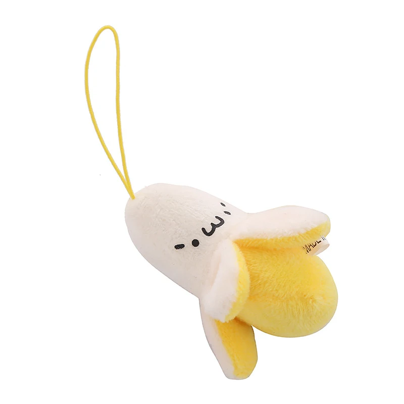 Pelúcia de Banana Descascada Artesanal para Celular, com Expressão Fofa, Enfeite ou Chaveiro, Macia e Divertida, Perfeita para Presentear. — foto 3
