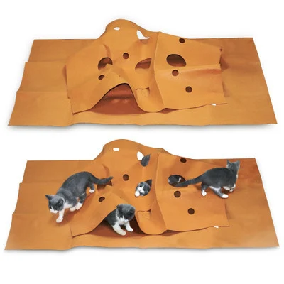 Title 2, Pet cat litter pad toy. Traps scattered litter,...