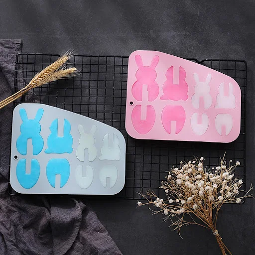 Title 6, 3D Combination Easter Bunny Egg Silicone Mold C...