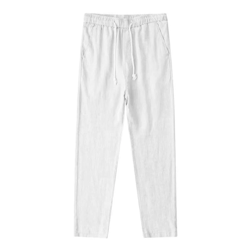 Pantalon homme droit ample en ramie décontracté Confort et respirabilité exceptionnels Idéal pour un usage quotidien et les climats chauds Style polyvalent et décontracté — photo 6
