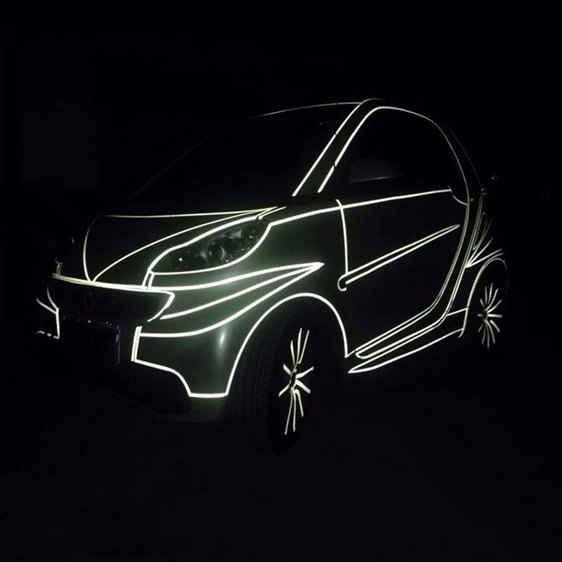 Car Styling Night Magic Reflective Tape 1cm X 5m Automotive Body Motorcycle Decoration for Kia BMW Ford Renault Sticker — photo 7