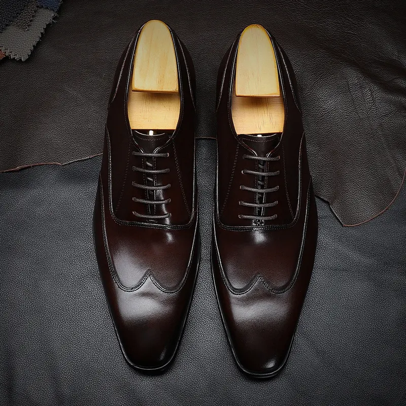 Korean style Brock men's shoes with small square toe. Stylish and comfortable footwear for a modern and refined appearan — photo 2
