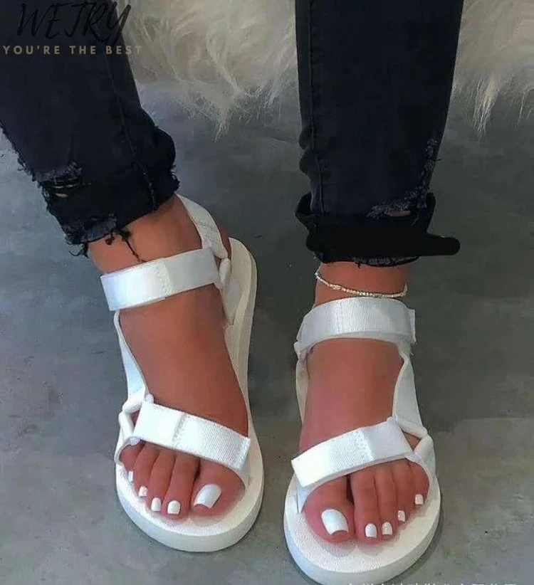 Open-toe sandals with buckle, providing comfort and style for summer. Perfect footwear for everyday wear and casual occa — photo 3