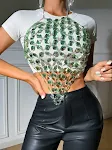 Women's Acrylic Gem Stitched Backless Vest — photo 14
