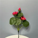 Silk Lotus Rose Red A Bunch