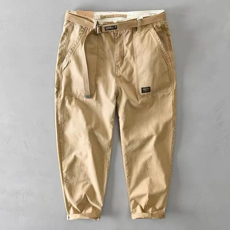 Autumn Men's Casual Washed Overalls Retro Loose Trousers – Experience Comfort and Vintage Style this Fall Season. — photo 17