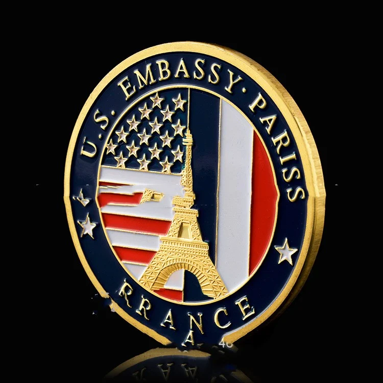 Title 2, Eiffel Tower French Commemorative Coin Paris So...