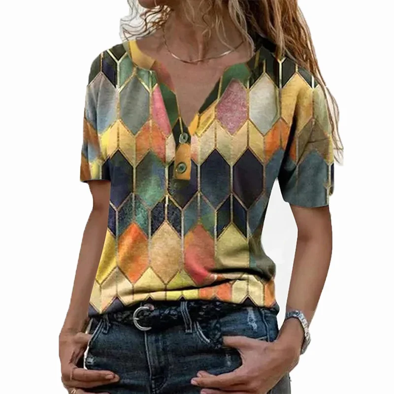 Title 3, Pullover T-shirt met contrasterende kleur en V-...