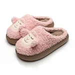 Cute Lamb Thick Bottom Indoor Fur Cotton Slippers Women. Cozy and warm house slippers, perfect for relaxing at home with — photo 5