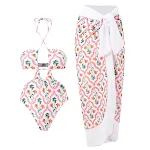 Women's Fashion Print Pump Pleat Hanging Swimsuit – stylish and flattering for a confident beach look. Enjoy the sun in — photo 9