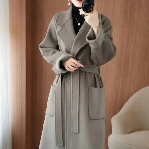 Title 5, New plus size mid-length coat for ladies with a...