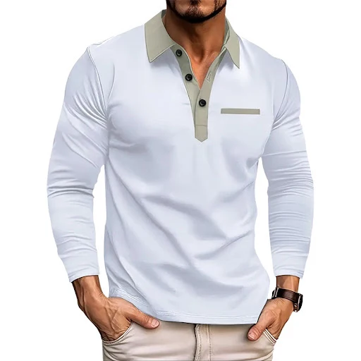 Title 15, Stitching Long Sleeve Fashion Slim Fit Top for ...