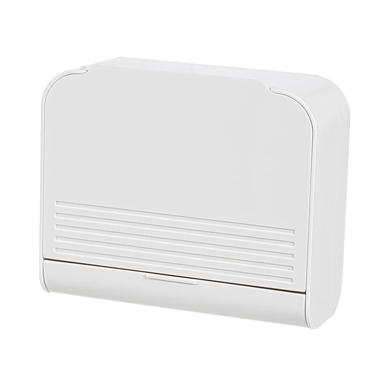Punch-free, dustproof flip cotton swab storage, creative wall-mounted design with drain soap box, perfect for bathroom o — photo 1