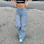 Jeans femininos slim, estilo europeu e americano. Ajuste perfeito para valorizar o corpo, moda fashion. Conforto e elegância em uma só peça. — foto 6