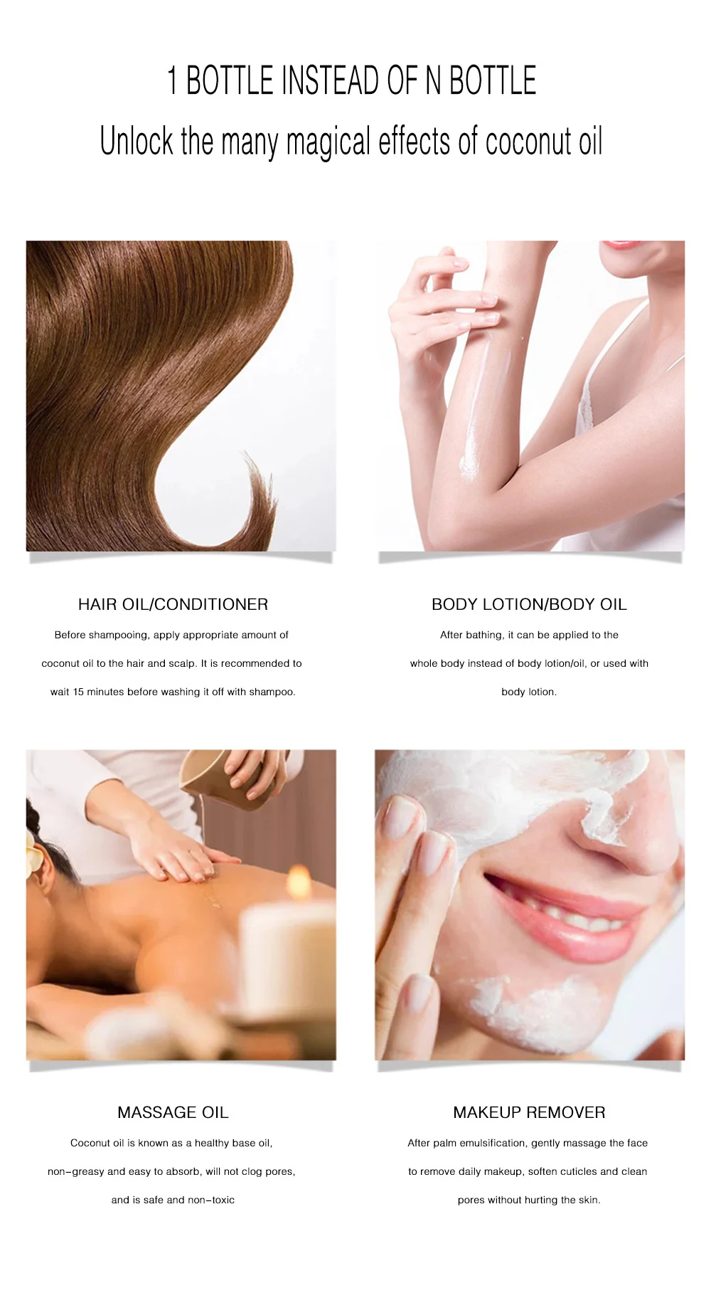 Title 8, Coconut Skin Care Massage Body Care Essential O...