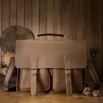 Pasta Mensageiro de Couro para Negócios Masculina, Bolsa de Ombro Executiva com Design Elegante e Compartimentos Funcionais, Perfeita para o Trabalho. — foto 6