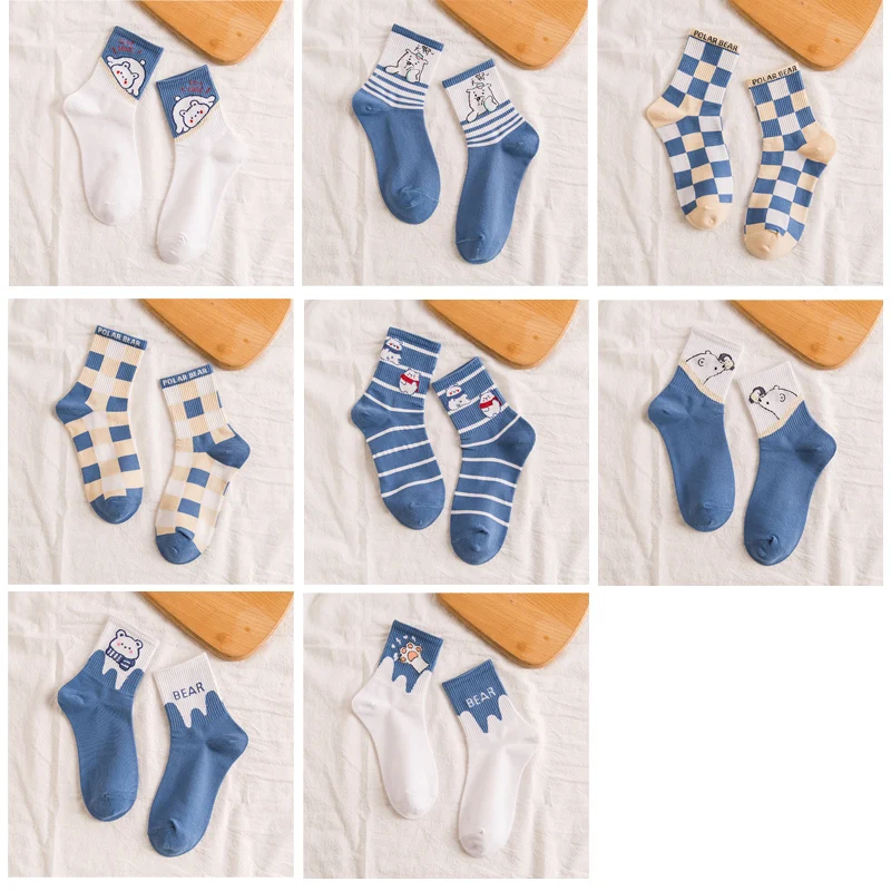 Title 9, Womens Tall Polar Bear Cartoon Cotton Stockings