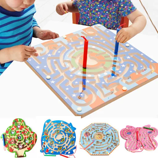 Title 4, Quebra-cabeça infantil Caneta móvel na pista Pa...