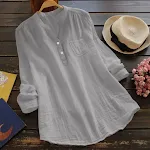 Camiseta feminina outono, top de algodão para senhoras, tamanhos S-5XL, confortável e elegante, perfeita para o dia a dia e para os looks de outono. — foto 6