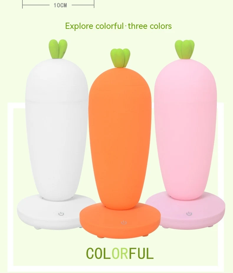 Title 6, Small Night Lamp Creative Cartoon Carrot USB Re...