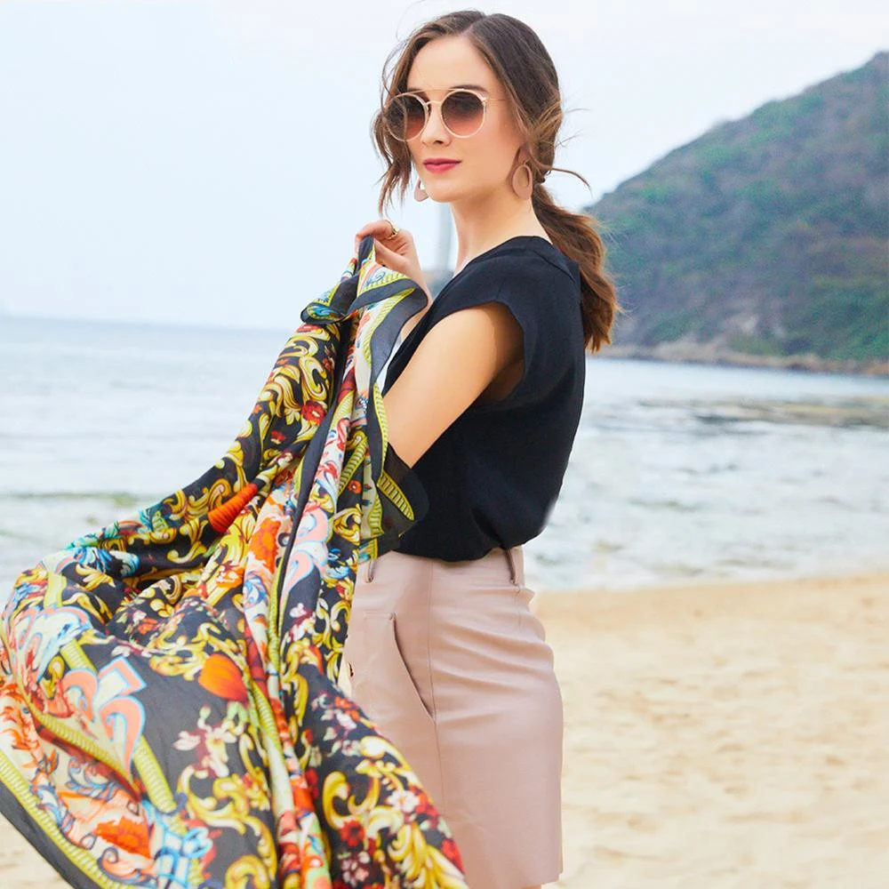 Title 2, Sunscreen Shawl Ethnic Travel Oversized Shawl