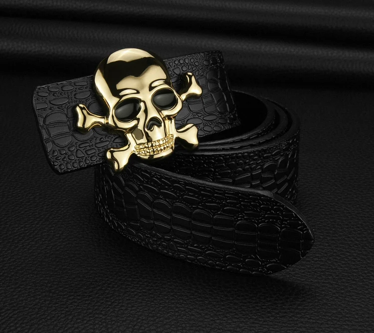 Title 4, Middle Aged Mens Skull With Belt. Express your...