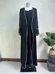 Cardigan Dubai Turchia con Abito Interno Elegante Completo Donna Confortevole e Versatile Perfetto per Ogni Occasione. — foto 12
