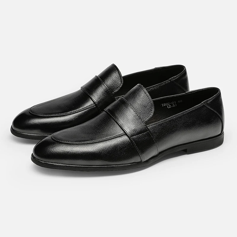 Title 5, Sapatos mocassim de couro macio casuais masculi...