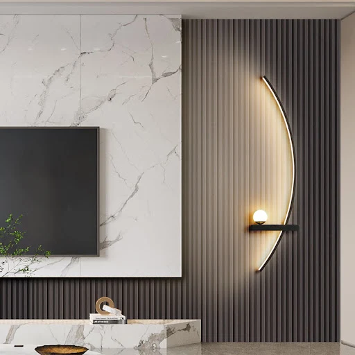 Title 1, Modern Living Room Grille Minimalist Bedside La...
