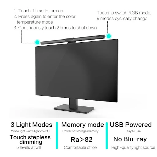 Title 5, Touch Display Magnetic Screen Hanging Light Per...