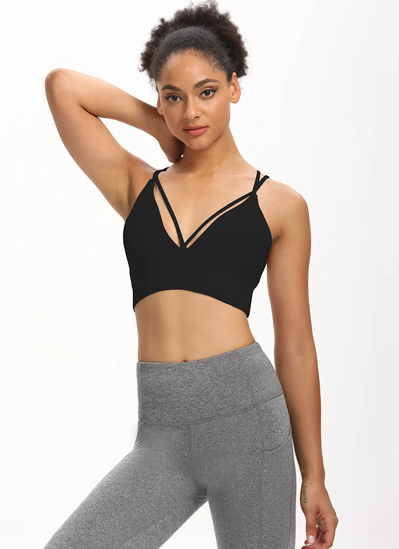 Title 7, Cross Beauty cross back yoga bra providing supp...