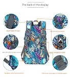 Lichtgewicht opvouwbare nylon rugzak met print voor bergbeklimmen en fietsen. Waterdicht, handig en ideaal voor outdoor avonturen. — foto 17