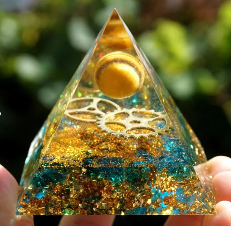 Pirâmide de Orgônio Amazon, Ornamentos de Comércio Exterior. Energia de Cristal Natural para equilíbrio e bem-estar, atração de prosperidade. — foto 3