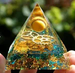 Pirâmide de Orgônio Amazon, Ornamentos de Comércio Exterior. Energia de Cristal Natural para equilíbrio e bem-estar, atração de prosperidade. — foto 3