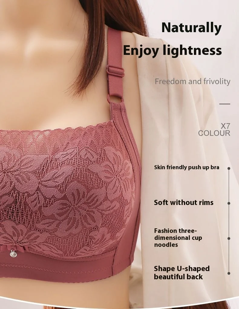 Summer Thin Push Up Women's Underwear Without Steel Ring. Comfortable, breathable lingerie for hot weather. Natural lift — photo 1