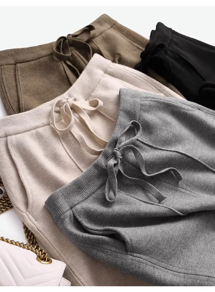 Fashion Personality Female Knit Cropped Pants, flattering fit, comfortable and versatile, perfect for creating stylish a — photo 6