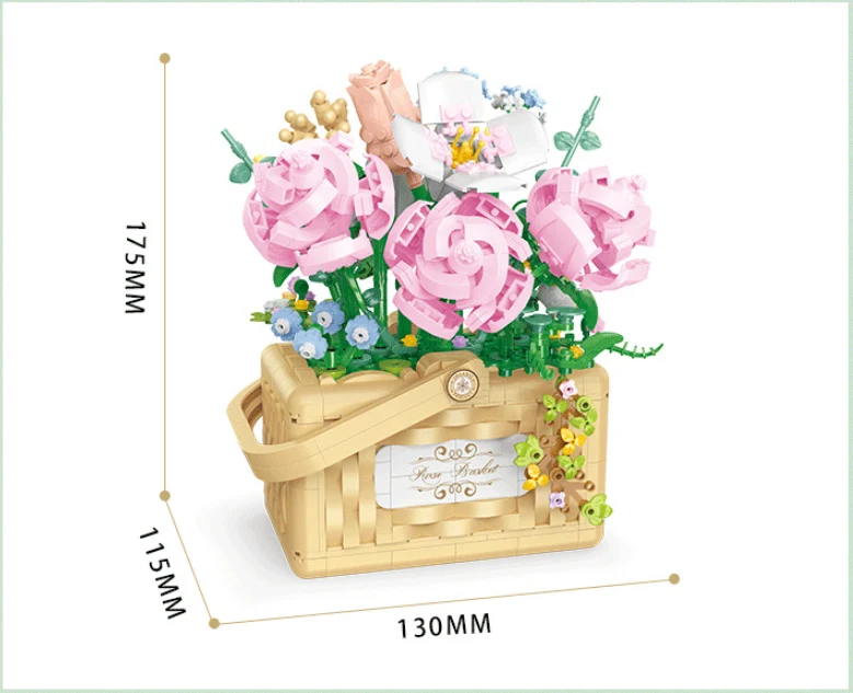 Title 7, Bouquet di fiori con blocchi da costruzione ass...