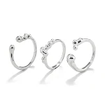 Anel feminino de metal irregular com personalidade, um acessório marcante que adiciona estilo e originalidade ao seu visual, expressando sua individualidade. — foto 4