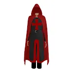 Black clothes wine red suit
