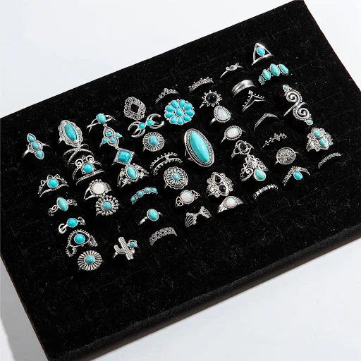 Title 5, Geometric Lace Ring Mixed Batch Pattern Random ...