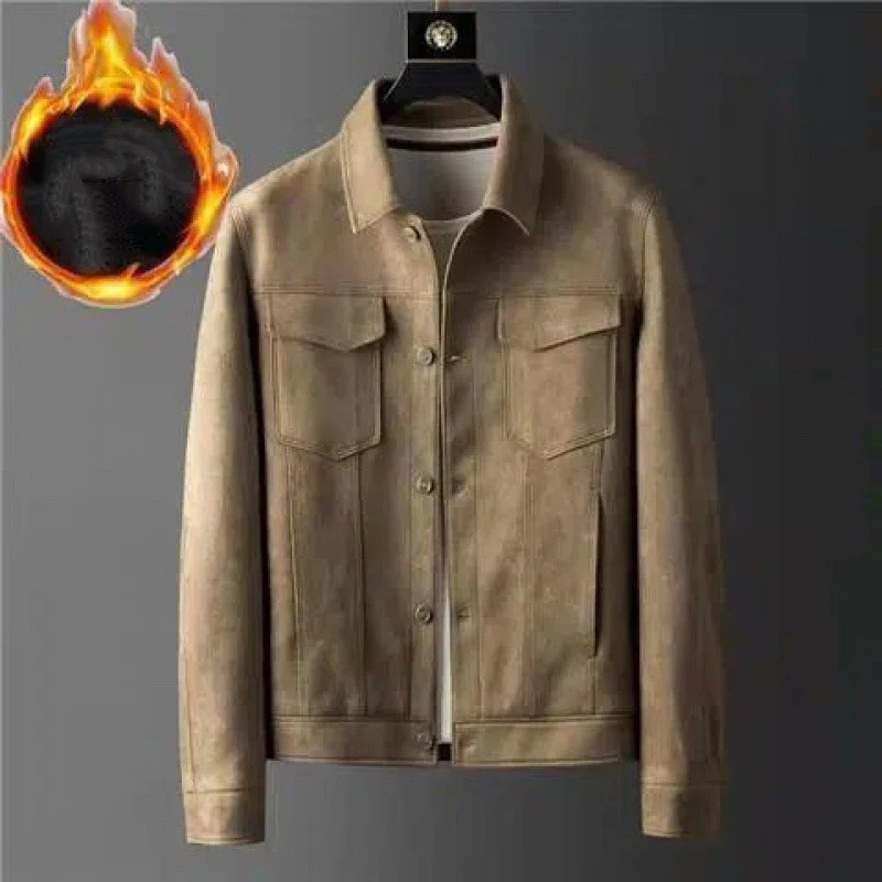 Casaco Outono Masculino Primavera Textura High-Grade Jaqueta Estilo Coreano Novo Luxo Leve Lapela Casual All-matching Trabalho Homem — foto 2