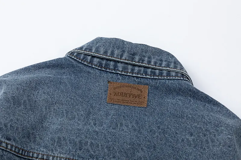 Punk High Street Old Wash Denim Clothes Jacket for men, perfect urban streetwear style, edgy and stylish, ideal for a re — photo 26