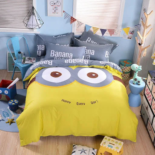 Title 15, Cotton cartoon bedding set, soft and breathable...