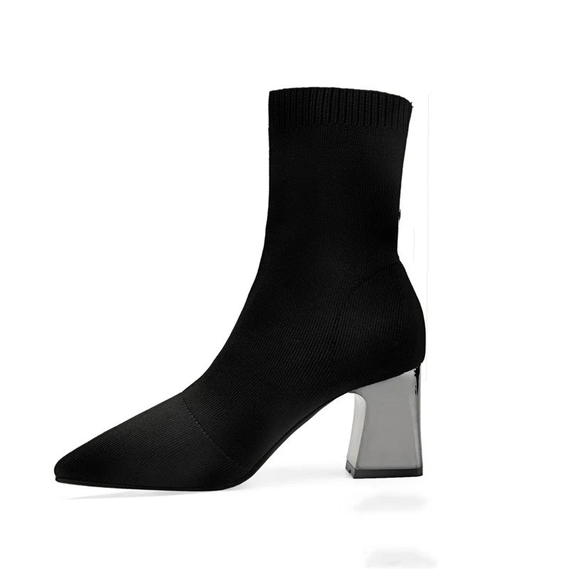 Women's Winter Socks Boots High Heel Shoes Stay warm and stylish with these high heel winter boots. Perfect for cold wea — photo 3