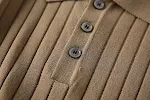 Knitted solid color polo collar base short sleeve shirt, offering comfort and style for any occasion. A versatile wardro — photo 19