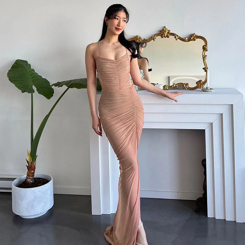 Sling verão novo temperamento sexy vestido longo feminino — foto 6