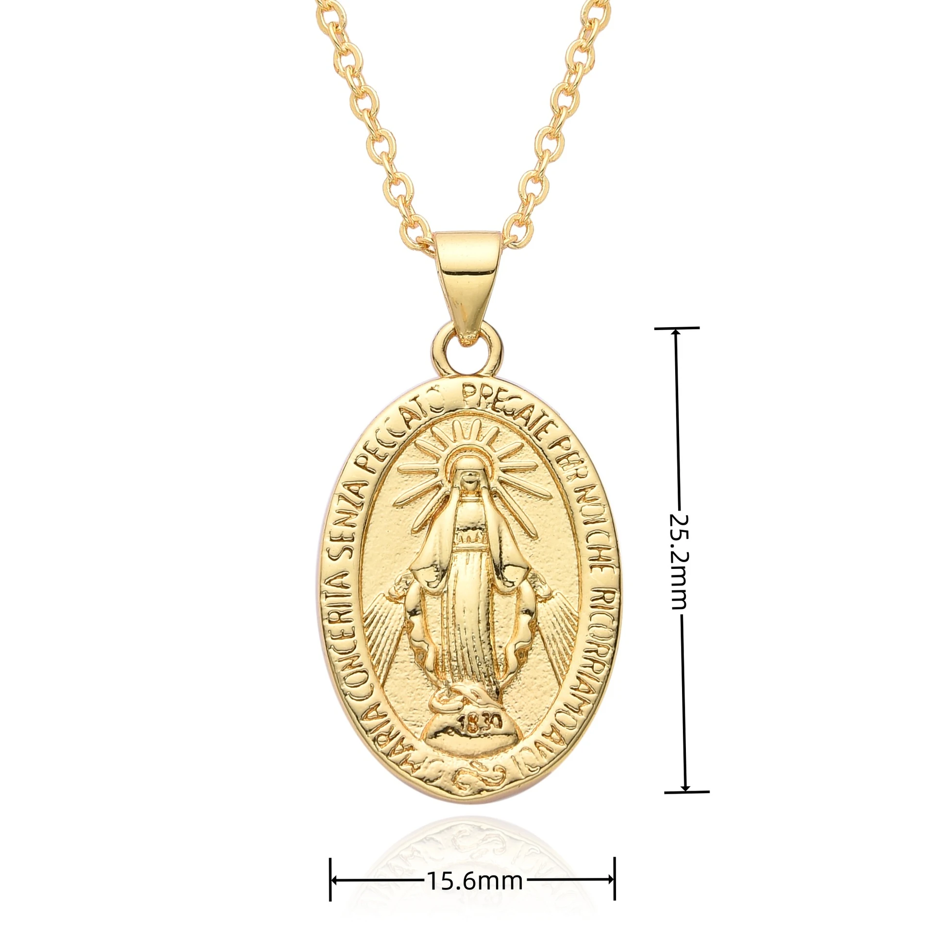 Title 13, Colar feminino com pingente de cobre microzircô...