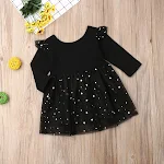 Vestido infantil de malha bronzeadora, perfeito para o verão. Leve e fresco, ideal para praia e atividades ao ar livre. — foto 1