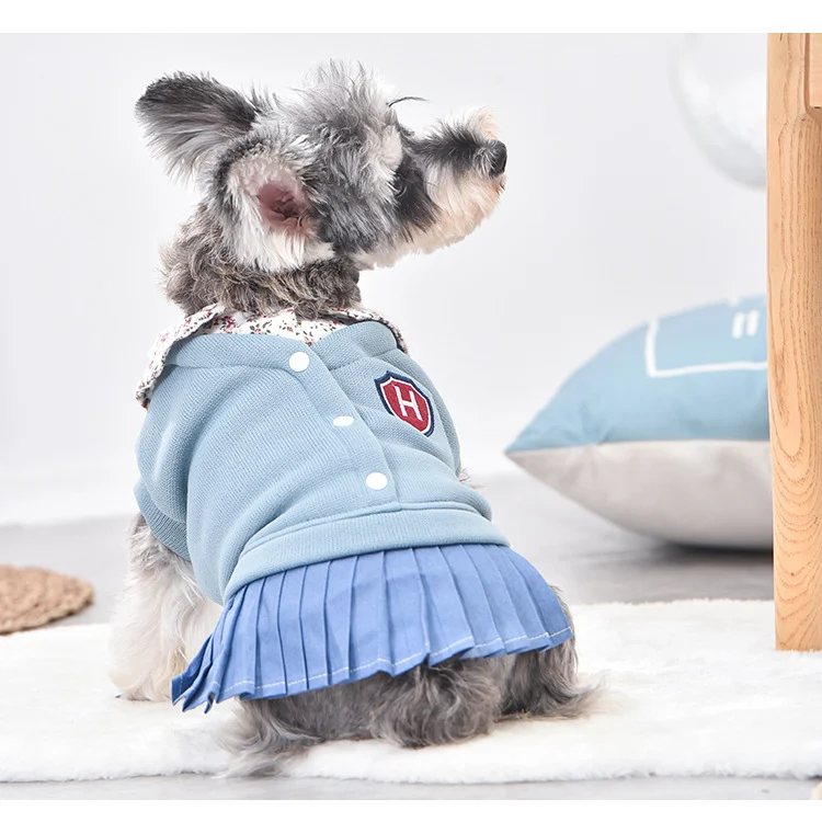 Title 4, College Style Pleated Skirt Dress Fashion Pet C...