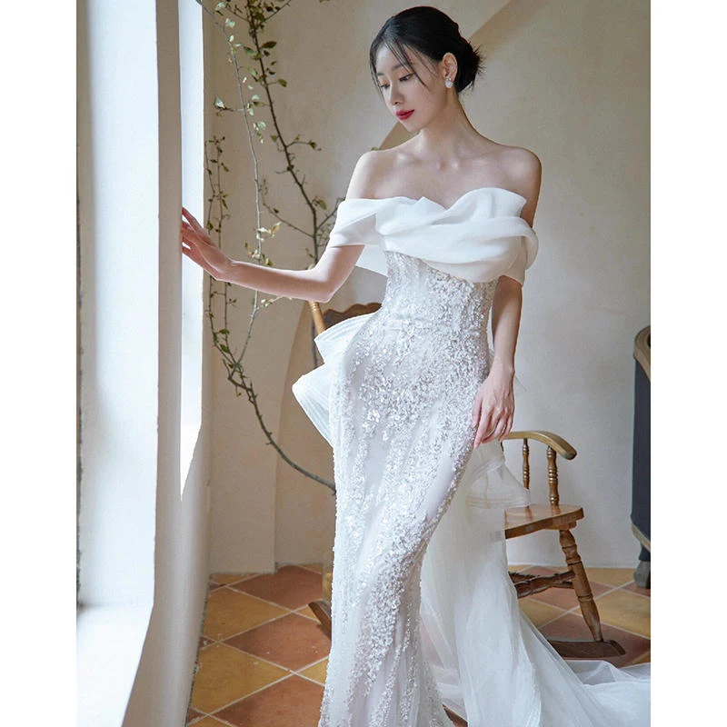 Niche High-grade Lace Fishtail Slim-fit Dress — photo 1
